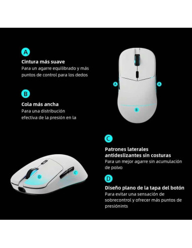 MOUSE GAMER THUNDEROBOT ML7 BLANCO WIRELESS|...