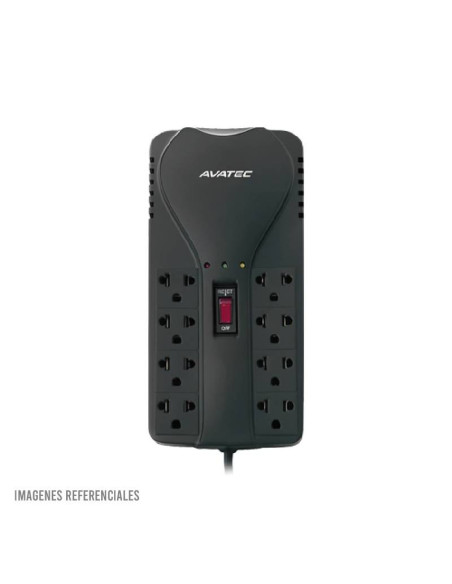 ESTABILIZADOR AVATEC 8 TOMAS ( AVA-1200UB ) 1200VA/600W | 2 USB