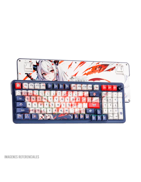 TECLADO GAMER REDRAGON EISA VERSION ANIME (K686AK-RGB-PRO) SWITCH VERDE MENTA| WIRED- WIRELESS- BT| LED RGB