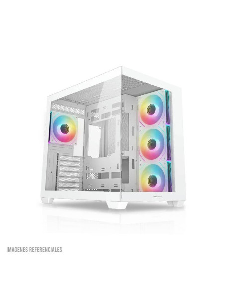 CASE GAMER DEEPCOOL CG530 4F WH ( R-CG530-WHADA4-G-1 )  S/FUENTE | VIDRIO TEMPLADO | LED-ARGB