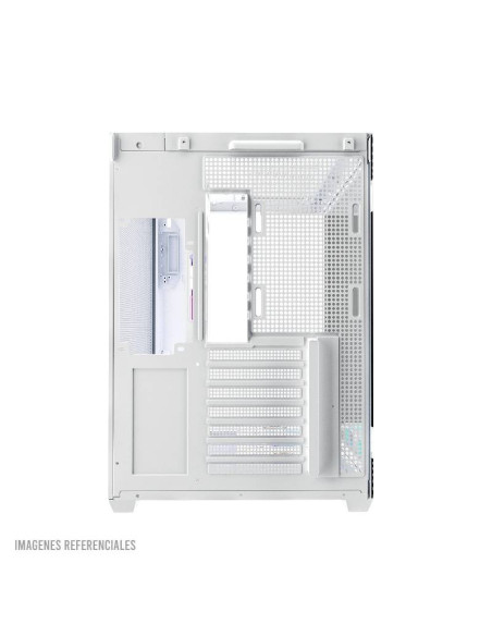 CASE GAMER HALION FISH TANK C708 WHITE ( C708 ) S/FUENTE | VIDRIO TEMPLADO | 6 LED-ARGB
