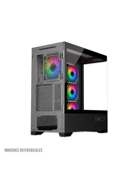 CASE ANTRYX FX 830 BLACK ( AC-FX830K ) S/FUENTE | VIDRIO TEMPLADO| USB-C | LED-ARGB