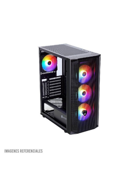 CASE ANTRYX RX 270 BLACK ( AC-RX270KFR ) S/FUENTE | VIDRIO TEMPLADO | 4 FIXED-RGB