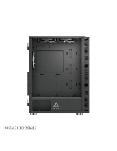 CASE MONTECH X3 GLASS BLACK S/FUENTE|VIDRIO...