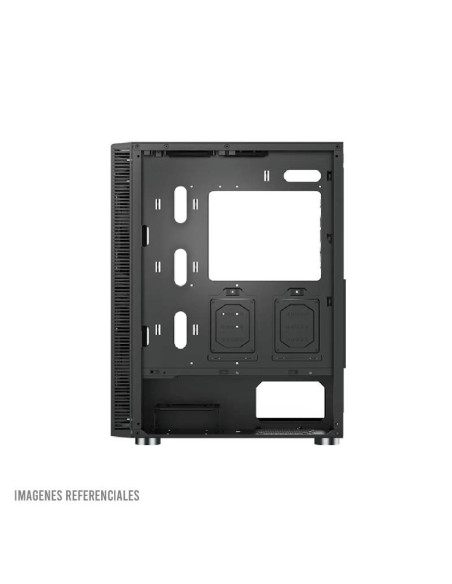 CASE MONTECH X3 GLASS BLACK S/FUENTE|VIDRIO TEMPLADO|LED-RGB|NEGRO