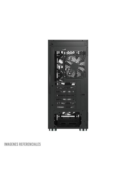 CASE MONTECH X3 GLASS BLACK S/FUENTE|VIDRIO TEMPLADO|LED-RGB|NEGRO