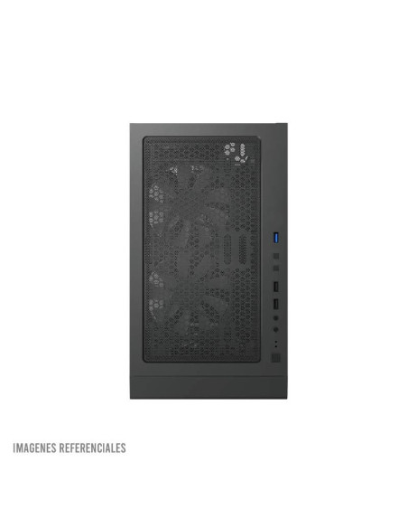 CASE MONTECH X3 GLASS BLACK S/FUENTE|VIDRIO TEMPLADO|LED-RGB|NEGRO