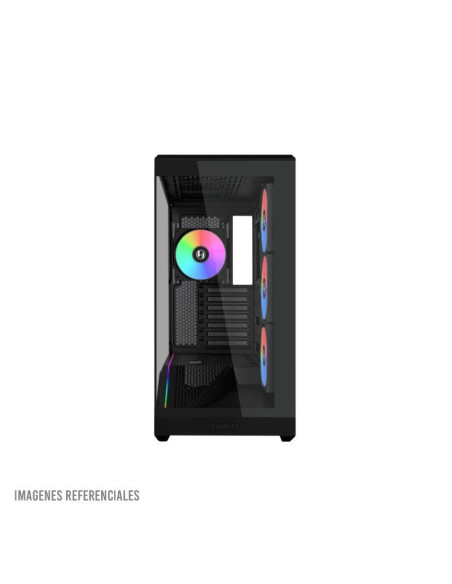 CASE LIAN LI VECTOR V100R (V100RX BLACK) VIDRIO TEMPLADO| 4FAN ARGB|NEGRO