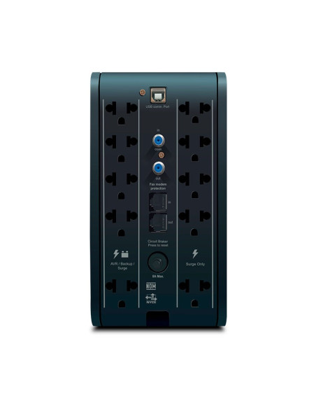 UPS CDP 1000VA/500W ( R-SMART1010I ) 10 TOMAS | 5 PUERTO USB-A - 1 USB-C | AUTOMONIA 30MIN | NEGRO
