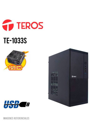 CASE TEROS TE-1033S STD NEGRO FUENTE 250W