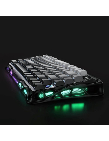TECLADO GAMER GRAVASTAR MERCURY K1 ( GSK1-GBLK ) WIRELESS - BT - WIRED | SWITCH KAILH CHERRY PINK LINEAR | LED-RGB