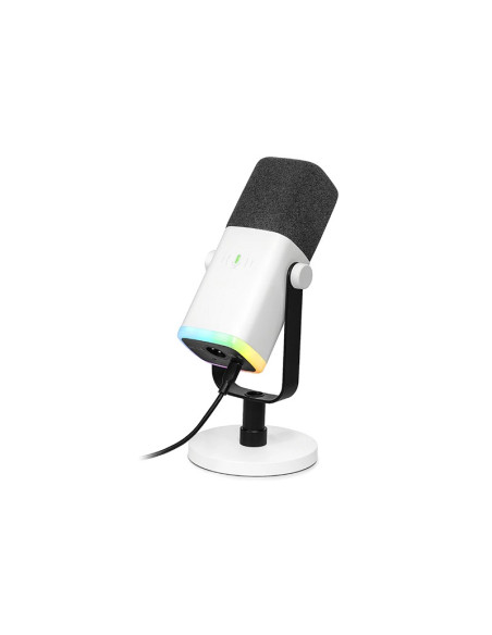 MICROFONO FIFINE AM8 AMPLIGAME ( AM8-W ) WHITE | XLR DINAMICO | LED-RGB