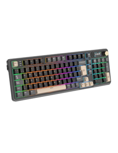 TECLADO GAMER ROYAL KLUDGE (RK-S98) WIRELESS - BT - WIRED | PHANTOM | SWITCH CHARTREUSE | LED-RGB