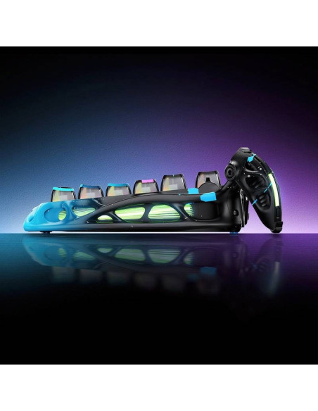 TECLADO GAMER GRAVASTAR MERCURY V75 PRO HE NEON GRAFFITI (GSV75PRO-CG-BLK) MECANICO| SWITCH GATERON MAGNETIC JADE| LED-RGB