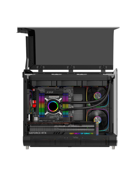CASE GAMER ESGAMING AIRCRAFT 007 S/ FUENTE VIDRIO TEMPLADO PANTALLA LCD 3XLED-RGB