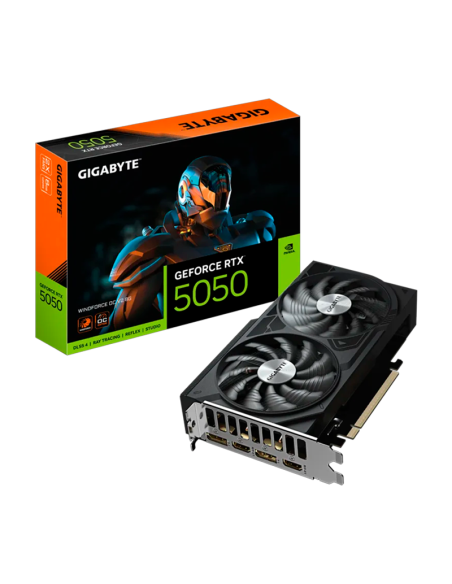 TARJETA DE VIDEO GIGABYTE RTX 5050 8GB WINDFORCE OC V2 DDR6(GV-N5050WF2OCV2-8GD)128BIT