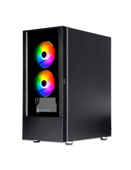 CASE ANTRYX RX 240 (AC-RX240KFR-500CP) 500W | 1 PANEL VIDRIO | LED-RAINBOW