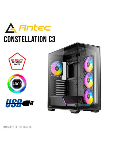 CASE ANTEC CONSTELLATION C3 ( 0-761345-10029-8 ) S/FUENTE | LED-ARGB