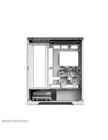 CASE GAMER THUNDEROBOT BLACKWARRIOR WHITE ( GQX25AWS ) | VIDRIO TEMPLADO MAGNETICO|PANTALLA LCD + 4 COOLER