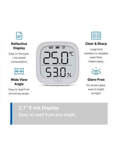 SENSOR INTELIGENTE DE TEMPERATURA Y HUMEDAD TP-LINK TAPO T315 (0184500926)