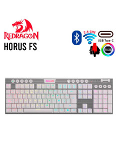 TECLADO GAMER REDRAGON HORUS FS WHITE WIRELESS (...