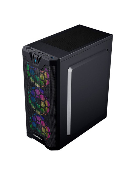 CASE GAMER HALION DATAONE ZIGMA G01 VIDRIO TEMPLADO| S/FUENTE| 4 LED-RGB