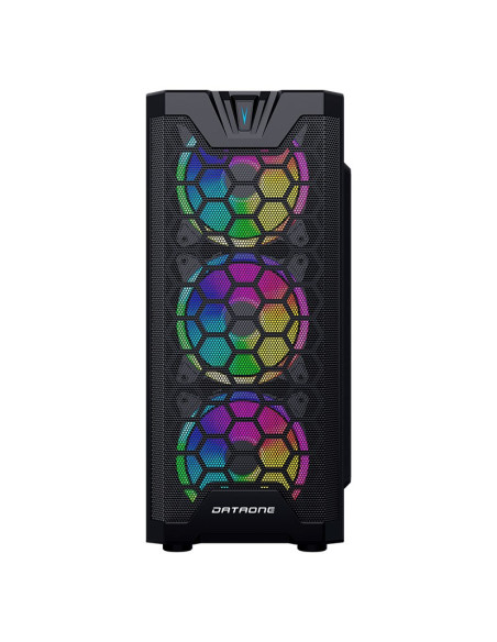 CASE GAMER HALION DATAONE ZIGMA G01 VIDRIO TEMPLADO| S/FUENTE| 4 LED-RGB