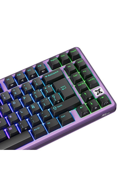 TECLADO GAMER ROYAL KLUDGE (RK X87) BLACKBERRY MOUSSE| CREAMY SWITCH| CABLEADO| LED-RGB