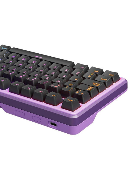 TECLADO GAMER ROYAL KLUDGE (RK X87) BLACKBERRY MOUSSE| CREAMY SWITCH| CABLEADO| LED-RGB