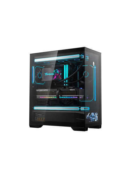 CASE GAMER THUNDEROBOT BLACKWARRIOR ( GQX25ABS ) | VIDRIO TEMPLADO MAGNETICO| PANTALLA LCD + 4 COOLER