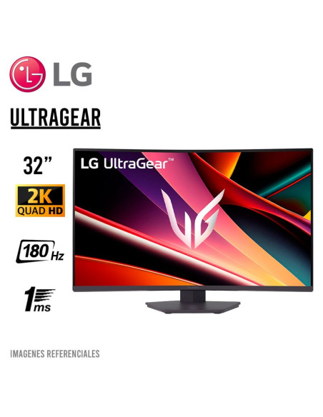 MONITOR GAMER CURVO LG ULTRAGEAR 32" (32G600A-B) QHD| 180HZ/1MS| HDMI-DISPLAYPORT