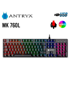TECLADO GAMER ANTRYX MK 760L (AMK-760LKRE-SP) SWITCH- RED...