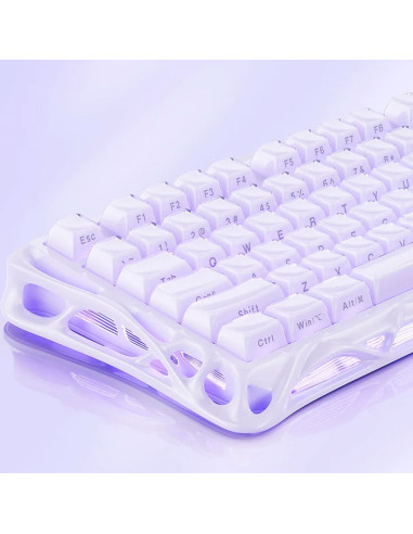 TECLADO GAMER GRAVASTAR V75 HE LAVENDER PURPLE...