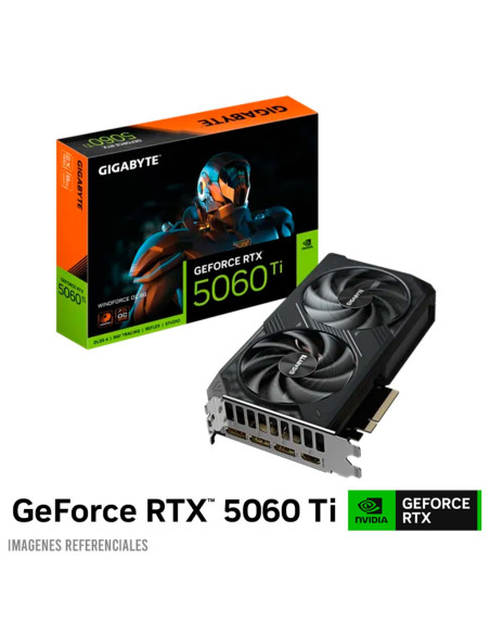 TARJETA DE VIDEO GIGABYTE GEFORCE RTX 5060 TI 8GB WINDFORCE OC (GV-N506TWF2OC-8GD) GDDR7