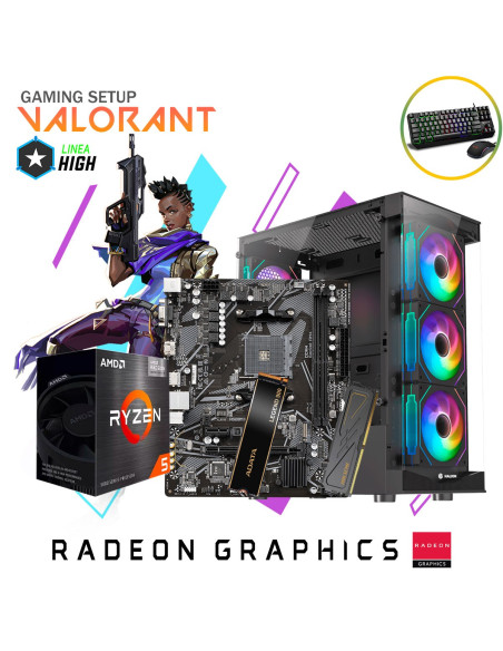 SETUP GAMER VALORANT RYZEN 5 5600GT 16GB 500GB SSD + KIT RAPTOR