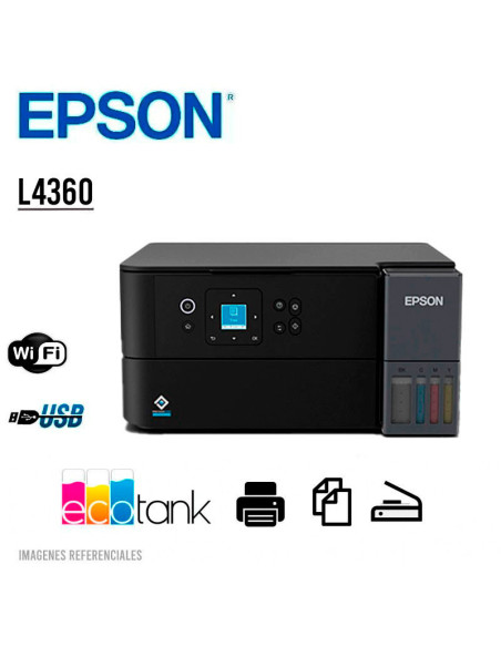 IMPRESORA MULTIFUNCIONAL EPSON L4360 ECOTANK ( C11CL41301 ) IMPRIME -  ESCANEA - FOTOCOPIA - WIFI - DUPLEX