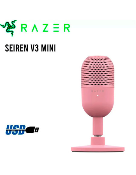 MICROFONO RAZER SEIREN V3 MINI QUARTZ(RZ19-05050200-R3U1) ROSA
