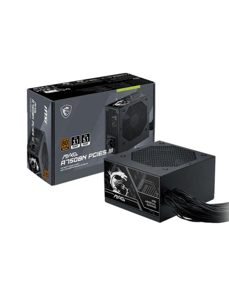 FUENTE DE PODER MSI 750W ( MAG A750BN PCIE5 III ) 80PLUS BRONZE | PCIE 5.1