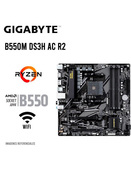MAINBOARD GIGABYTE B550M DS3H AC R2 ( 9MB55MDHR-00-G10 ) WIFI | AM4