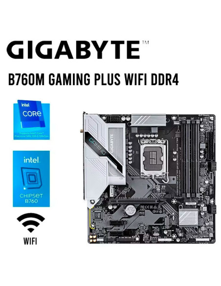 MAINBOARD GIGABYTE B760M GAMING PLUS WIFI DDR4 (B760M GP WIFI DDR4) LGA 1700