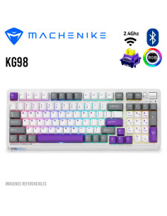 TECLADO GAMER MACHENIKE KG98 (KG98) SWITCH PURPLE-GOLD|...