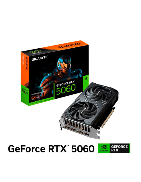 TARJETA DE VIDEO GIGABYTE RTX 5060 WINDFORCE MAX OC 8G GDDR7 (GV-N5060WF2MAXOC-8GD) 128 BIT