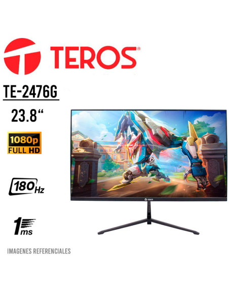 MONITOR GAMER TEROS 23.8" ( TE-2476G ) PANEL VA | 180HZ - 1MS | HDMI - DP