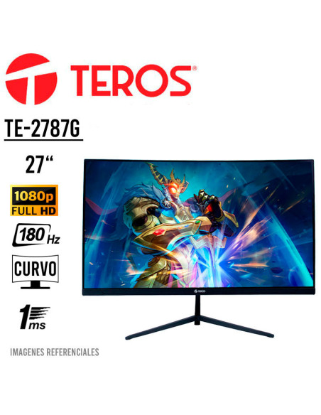MONITOR GAMER TEROS 27" ( TE-2787G ) PANEL VA CURVO | 180HZ - 1MS | HDMI - DP
