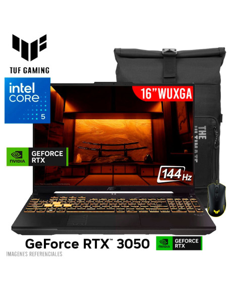 LAPTOP GAMER ASUS TUF FX607VJB-RL209 CORE 5-210H 8GB 512GB SSD GEFORCE RTX 3050 6GB 16 WUXGA 144HZ FREEDOS(90NR0MZ6-M00B80)