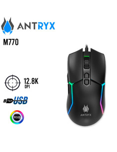 MOUSE GAMER ANTRYX M770 ( RGM-M770K ) 12800DPI | LED-RGB