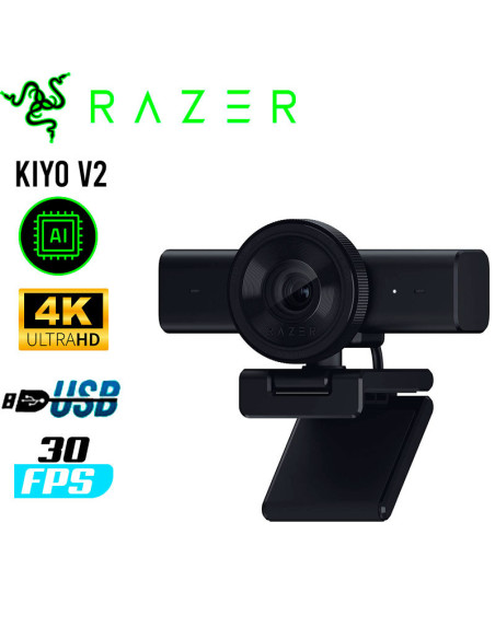 CAMARA WEB RAZER KIYO V2 (RZ19-05370100-R3U1) 4K| 30 FPS| 8.3MP- IA