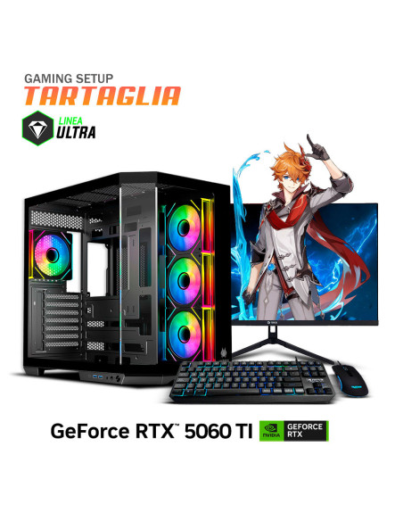 PC GAMER TARTAGLIA I7-14700F 16GB DDR5 1TB SSD GEFORCE RTX 5060TI 8GB + 27 FHD 200HZ + KIT RAPTOR