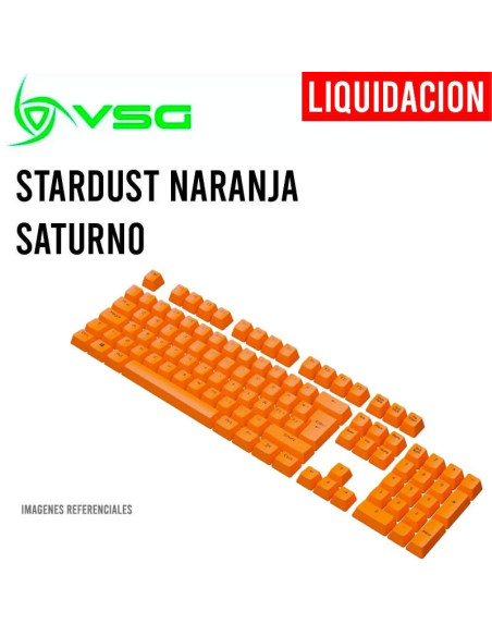 SET DE 105 TECLAS VSG DOBLE INYECCION STARDUST NARANJA SATURNO (VG-KC207-ORG)