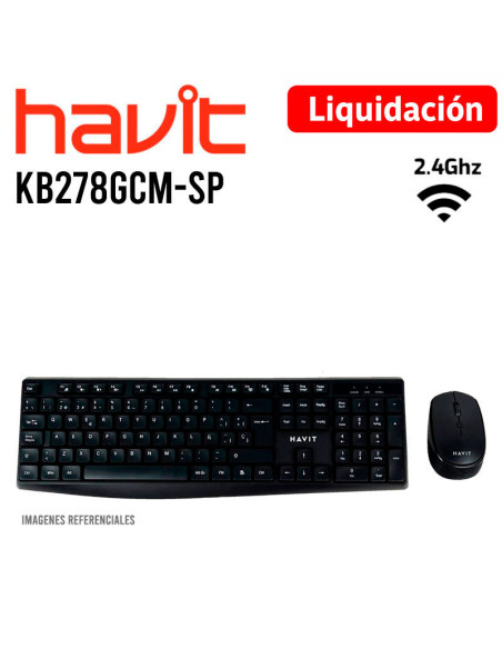 KIT HAVIT (KB278GCM-SP) NEGRO |WIRELESS|TECLADO + MOUSE